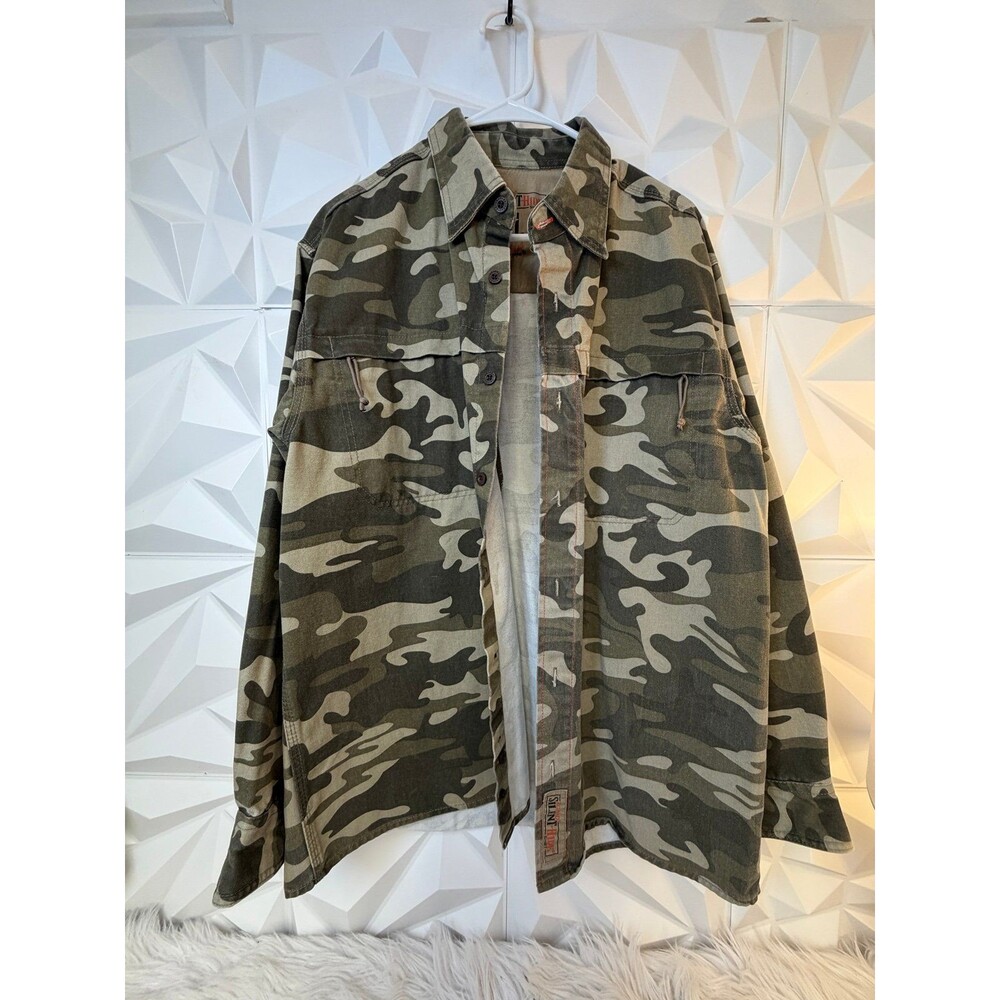 Vintage RedHead Silent Hide Camo Button Down Over-Shirt Jacket Size L